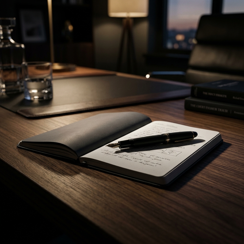 Escena profesional consulta escritorio